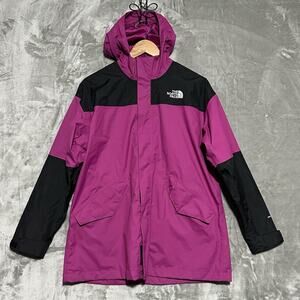 The North Face DryVent Hooded Jacket Youth Size L 14/16 Purple Waterproof Lined